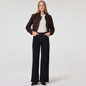 Paige Anessa 31" Wide Leg Jean, black shadow, size 24